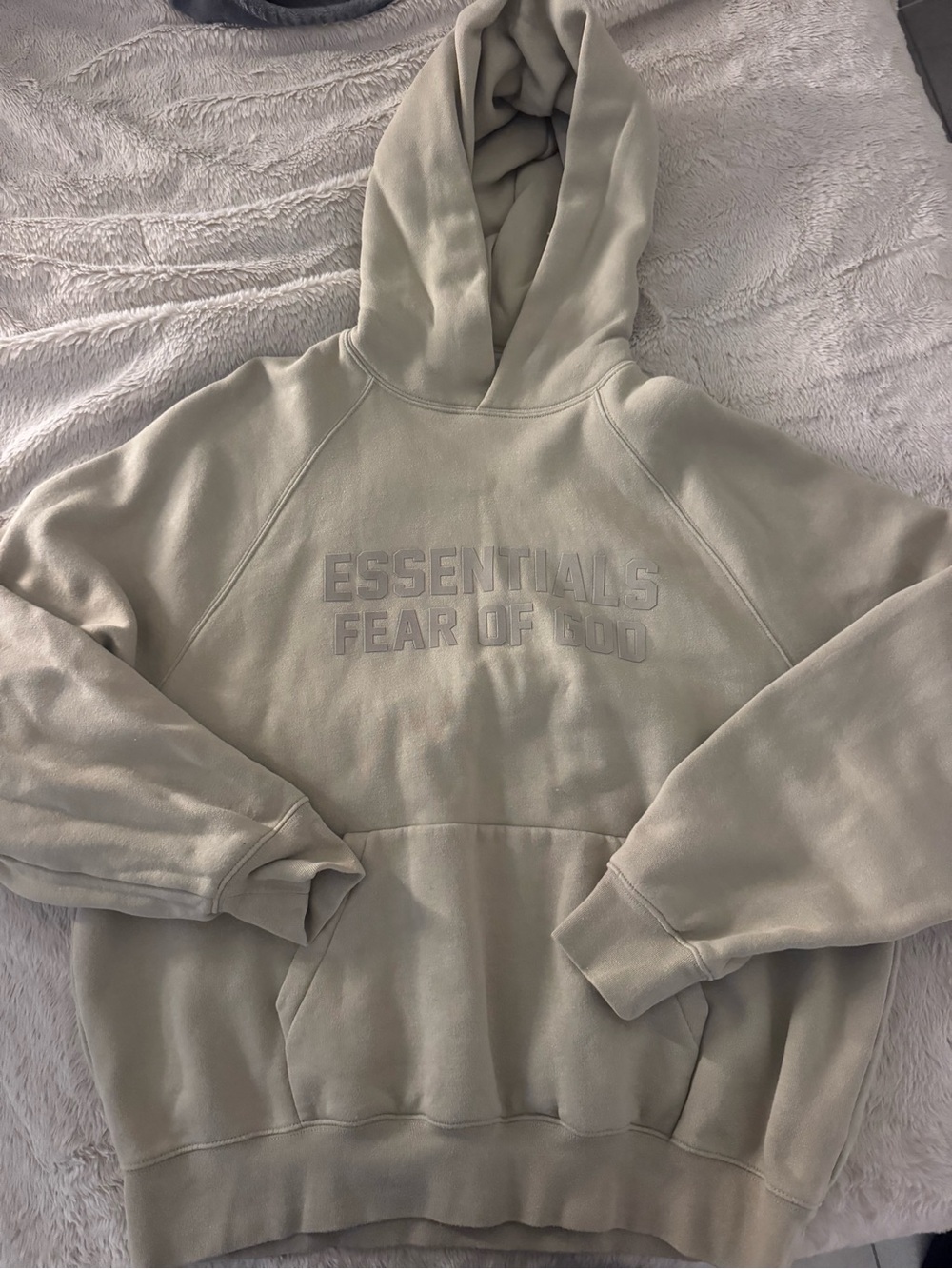 Essentials Fear of God Hoodie in Light Beige